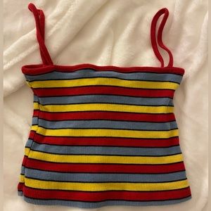Brandy Melville Stripped Cropped Tank Top
